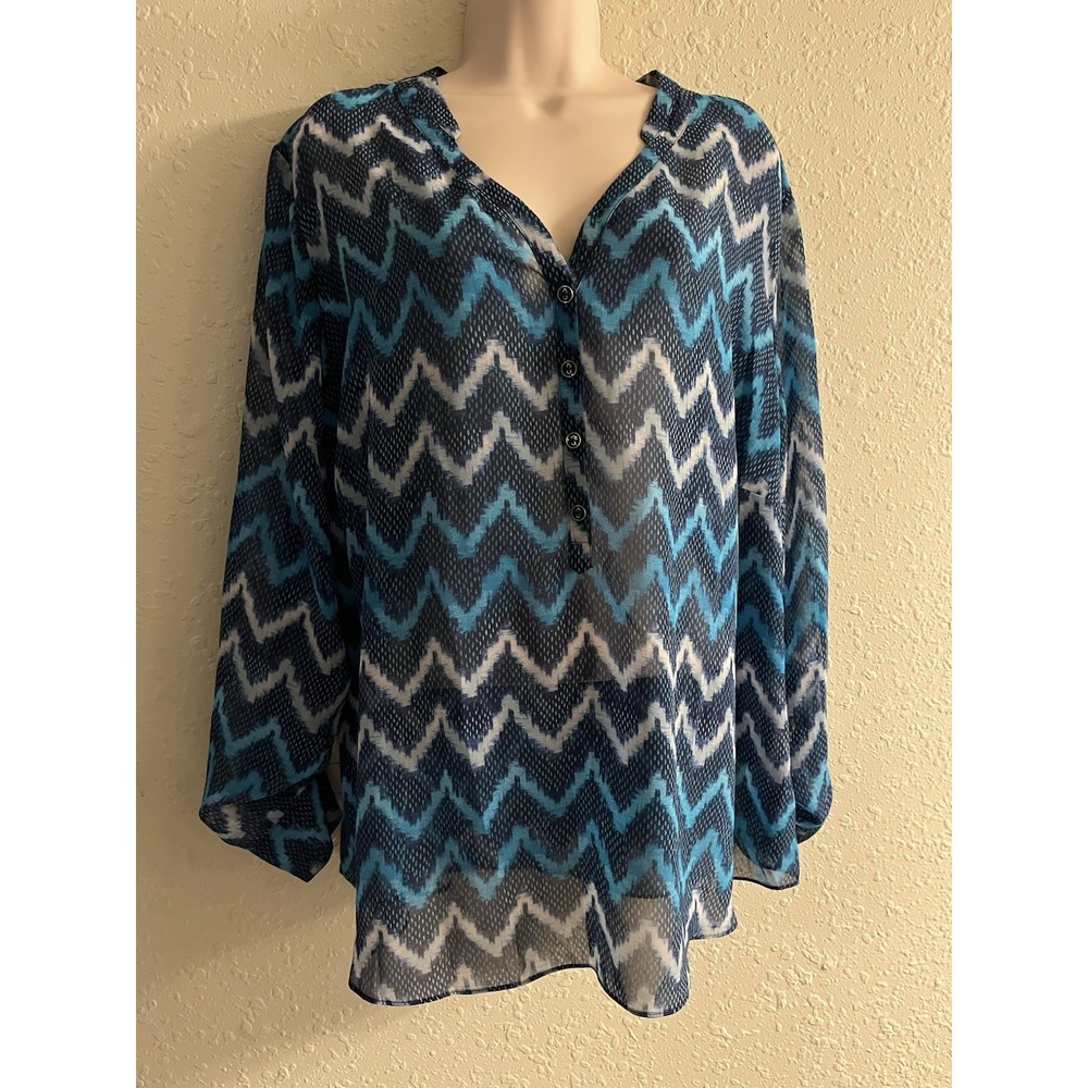 New 2X Anna Multi Sheer Top #182*8
